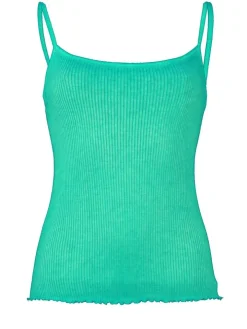 100% Bio Baumwolle Träger-Top ARIA S/S gerippt Pflanzenfarbe von Madiva
