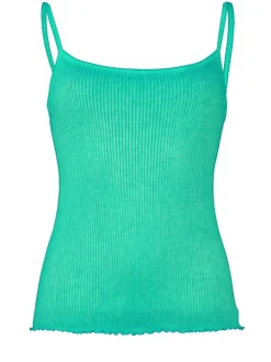 100% Bio Baumwolle Träger-Top ARIA S/S gerippt Pflanzenfarbe von Madiva