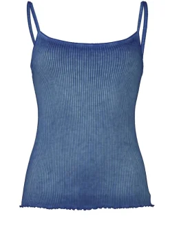 100% Bio Baumwolle Träger-Top ARIA S/S gerippt Pflanzenfarbe von Madiva