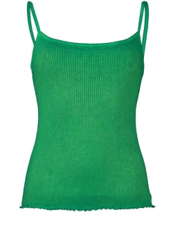 100% Bio Baumwolle Träger-Top ARIA S/S gerippt Pflanzenfarbe Madiva Ecofuture®