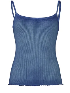 100% Bio Baumwolle Träger-Top ARIA S/S gerippt Pflanzenfarbe von Madiva Ecofuture®