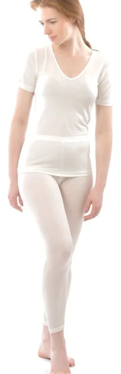 100% Bio-Seide LEGGINGS uni von Alkena