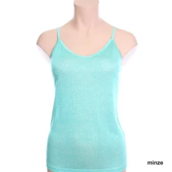 100% Bio-Seide SPAGHETTI-TOP bedruckt von Alkena