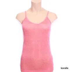 100% Bio-Seide SPAGHETTI-TOP bedruckt zart von Alkena