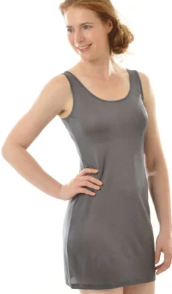 100% Bio-Seide TRÄGER UNTERKLEID uni von Alkena