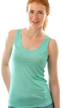 100% Bio-Seide TRÄGERTOP bedruckt fein von Alkena