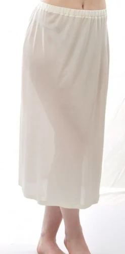 100% Bio-Seide UNTERROCK LANG uni von Alkena