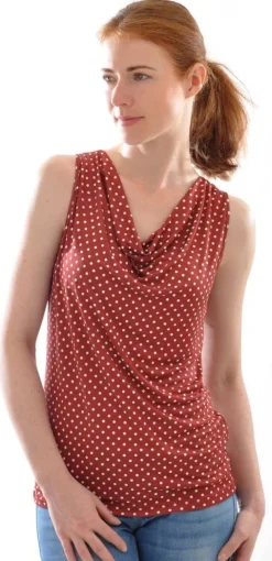 100% Bio-Seide WASSERFALL TOP rot Interlock von Alkena