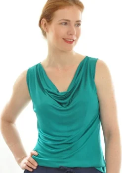 100% Bio-Seide WASSERFALL TOP Interlock glatt Alkena