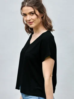 100% Bouretteseide Kurzarm Top von Kokon Zwo