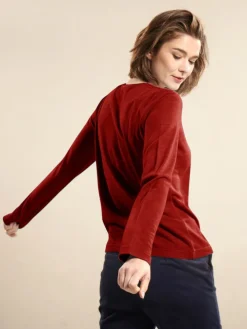 100% Bouretteseide RUNDHALS SHIRT uni Kokon Zwo