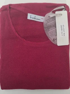 100% Bouretteseide RUNDHALS SHIRT uni Kokon Zwo