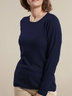 100% Merinowolle kbT Feinstrick Long-Pullover von Kokon Zwo