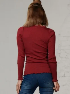 70% Seide 30% Bio-Baumwolle kbA LANGARMSHIRT gerippt uni Kokon Zwo