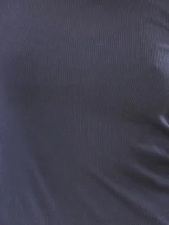 55% Seide 45% Wolle ROLLKRAGEN SHIRT gerippt von Alkena