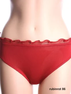 100% Seide Damen SLIP transparent mit Rüsche von Kokon Zwo
