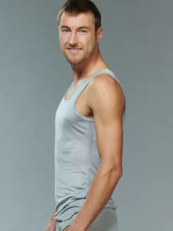 100% Seide Herren Träger Unterhemd Kokon Zwo