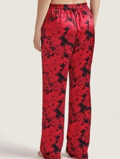 100% Seide Hose TOI MON AMOUR rot-schwarz von Aubade