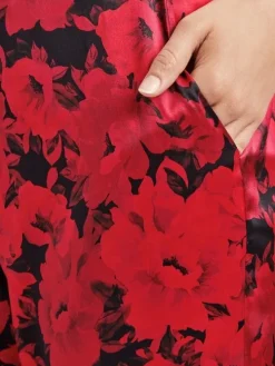 100% Seide Hose TOI MON AMOUR rot-schwarz von Aubade