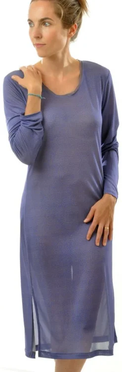 100% Seide LANGARM NACHTHEMD von Alkena