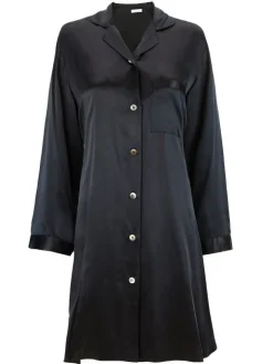 100% Seide Langarm Sleepshirt KLASSIK SATIN von Eva B. Bitzer