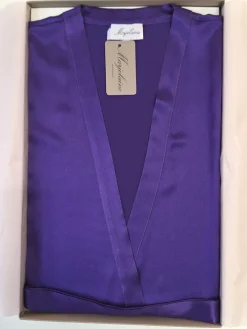 100% Seide Morgenmantel lang LAURIAN Marjolaine