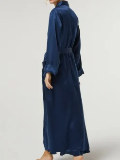 100% Seide Morgenmantel lang GIGLIOLA von Vivis