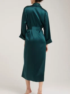 100% Seide Morgenmantel lang GIGLIOLA von Vivis