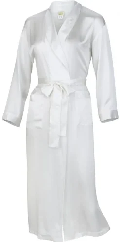 100% Seide Morgenmantel MASPALOMAS uni von Gattina