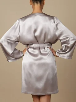 100% Seide Morgenmantel SOIE LASER kurz von Marjolaine
