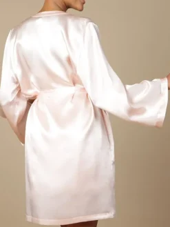 100% Seide Morgenmantel SOIE LASER kurz von Marjolaine