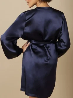 100% Seide Morgenmantel SOIE LASER kurz von Marjolaine