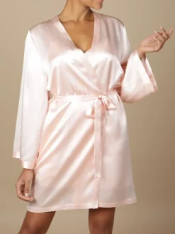 100% Seide Morgenmantel SOIE LASER elegant von Marjolaine