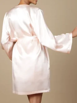 100% Seide Morgenmantel SOIE LASER elegant von Marjolaine