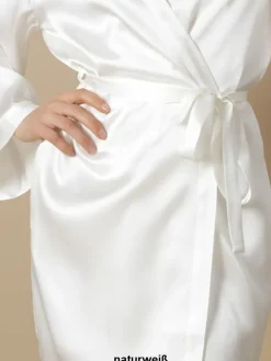 100% Seide Morgenmantel SOIE LASER elegant von Marjolaine