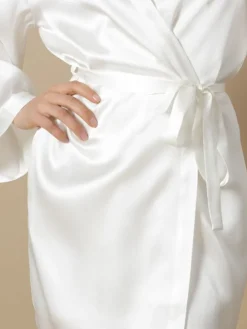 100% Seide Morgenmantel SOIE LASER elegant von Marjolaine