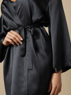 100% Seide Morgenmantel SOIE LASER elegant von Marjolaine