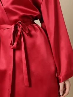 100% Seide Morgenmantel SOIE LASER elegant von Marjolaine