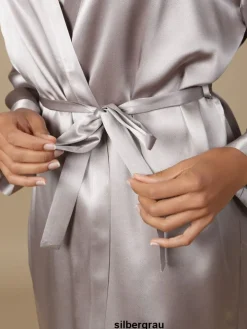 100% Seide Morgenmantel SOIE LASER Satin von Marjolaine