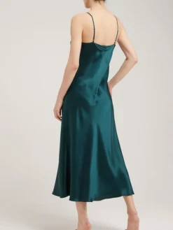 100% Seide Nachtkleid lang DORINE uni von Vivis