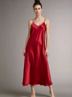 100% Seide Nachtkleid lang DORINE von Vivis