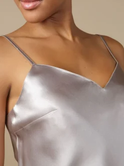 100% Seide Nachtkleid lang SOIE ODANA uni von Marjolaine