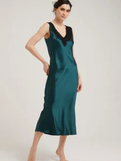 100% Seide Nachtkleid LEONA von Vivis