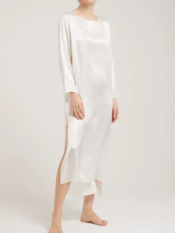 100% Seide Nachtkleid VIOLETTA uni von Vivis