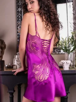 100% Seide Neglige SOIE FANTAISIE uni von Marjolaine