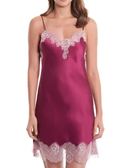 100% Seide Negligee ICONIC LACE beere von Luna di Seta