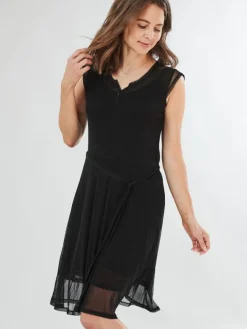 100% Seide Netztüll Kleid Kokon Zwo