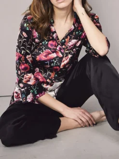 100% Seide Pyjama ROSES von Eva B. Bitzer