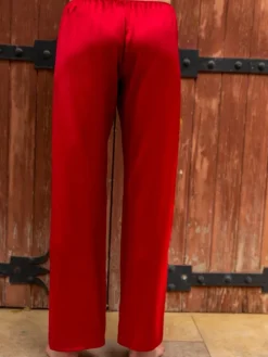 100% Seide PYJAMAHOSE Soie Unie Marjolaine