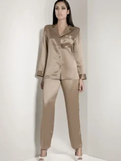 100% Seide Schlafanzug CLASSICO von Luna di Seta